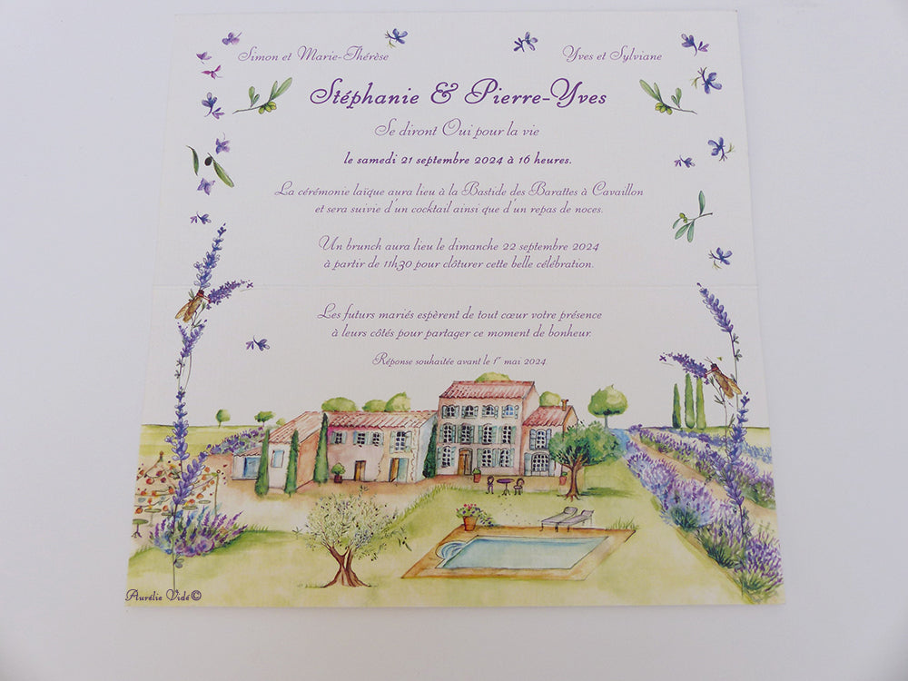 Faire-part Le Oui Lavande