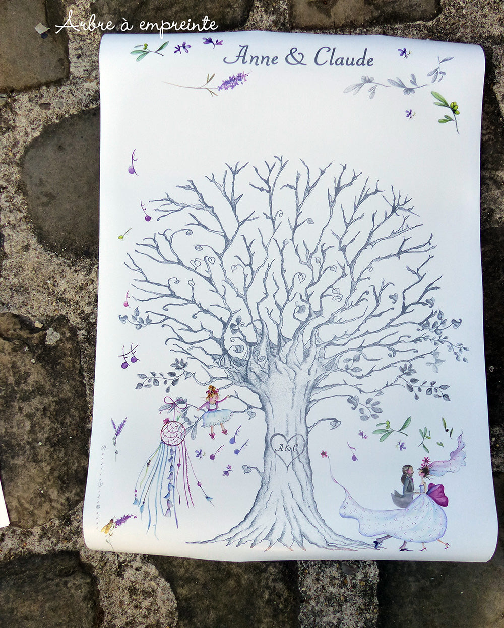ARBRE À EMPREINTE THÈME LAVANDE-PROVENCE