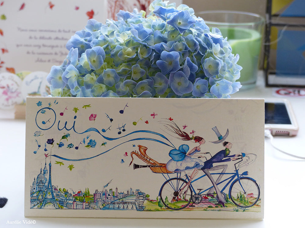 Faire-part Tandem Bleu Paris