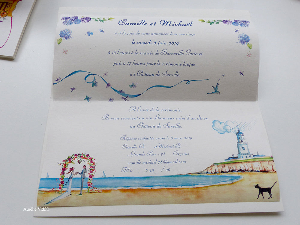 Faire-part mariage Les mariés bretagne