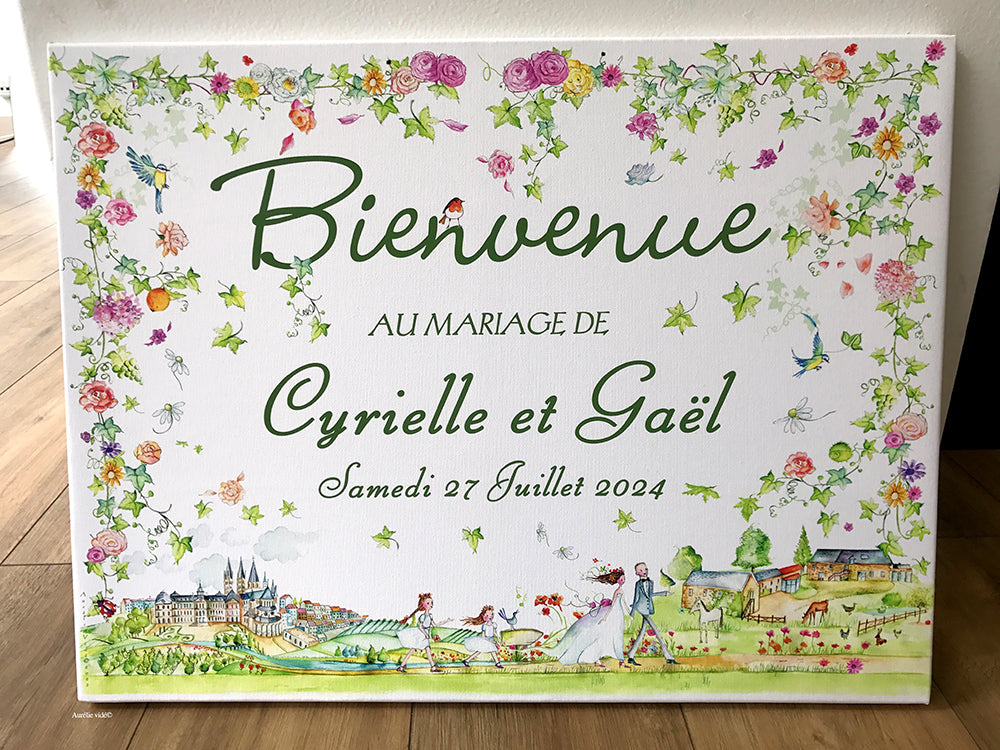 Tableau de bienvenue caen et lieu