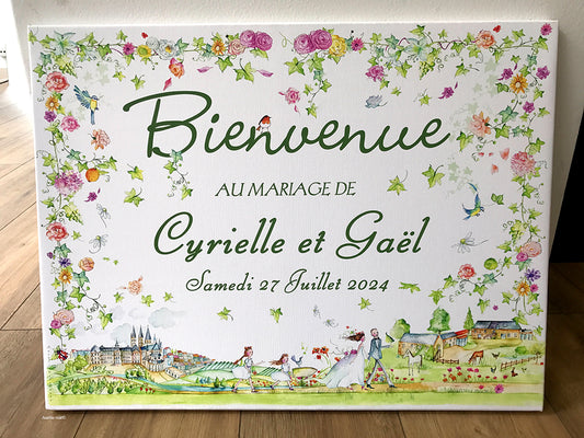 Tableau de bienvenue caen et lieu