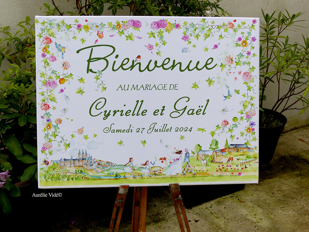 Tableau de bienvenue caen et lieu