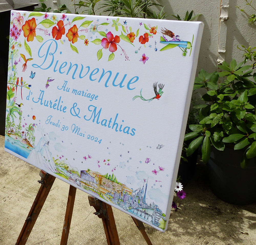 Tableau de Bienvenue Exotique