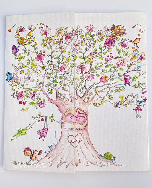 Faire-part naissance cerisier