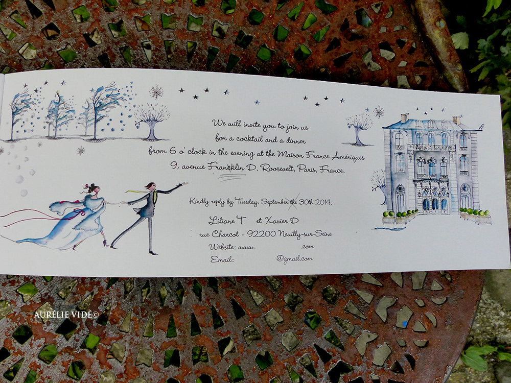 Faire-part mariage Paris-Seine