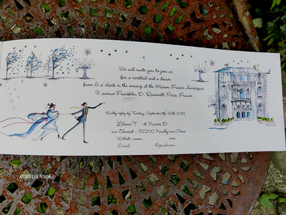 Faire-part mariage Paris-Seine