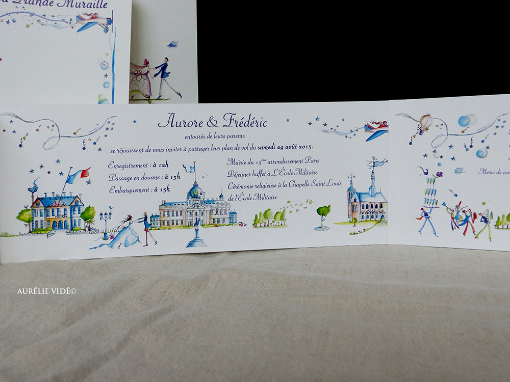 Faire-part mariage Paris-Seine