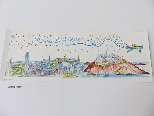 Le faire-part globe-trotter format long