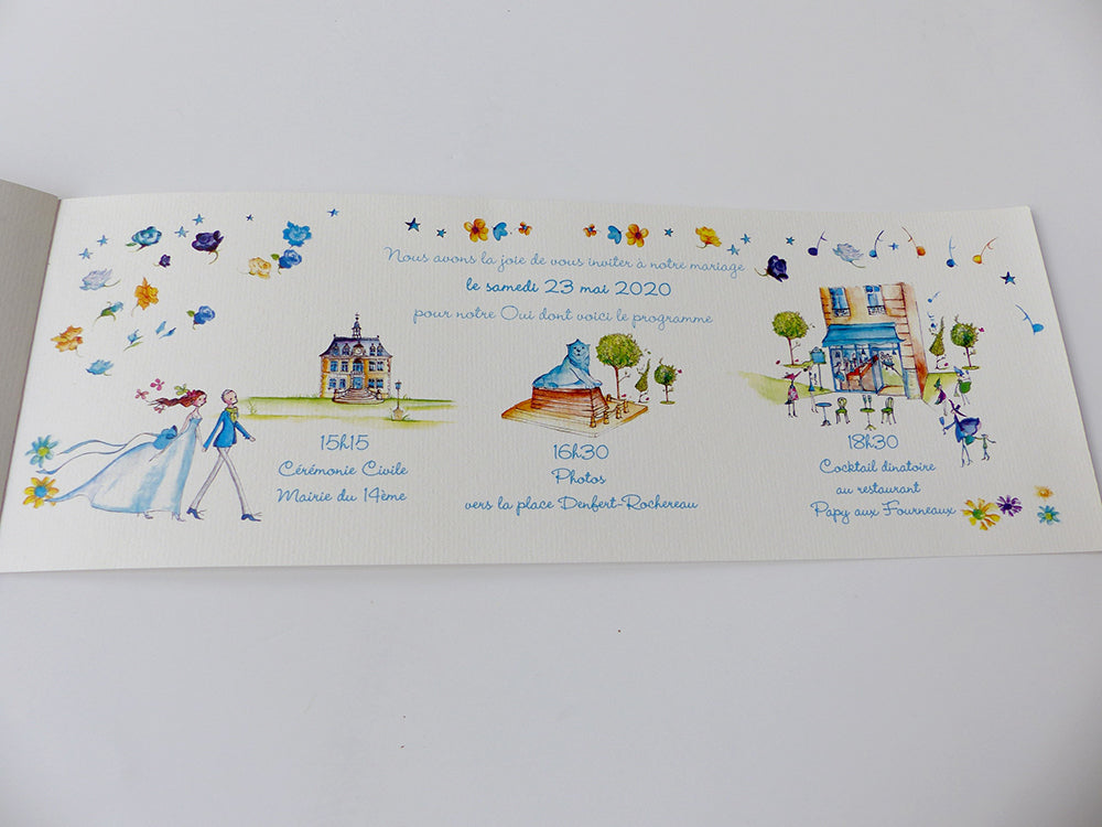 Le faire-part globe-trotter format long