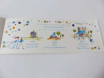 Le faire-part globe-trotter format long