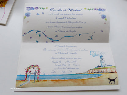 Faire-part mariage Les mariés bretagne