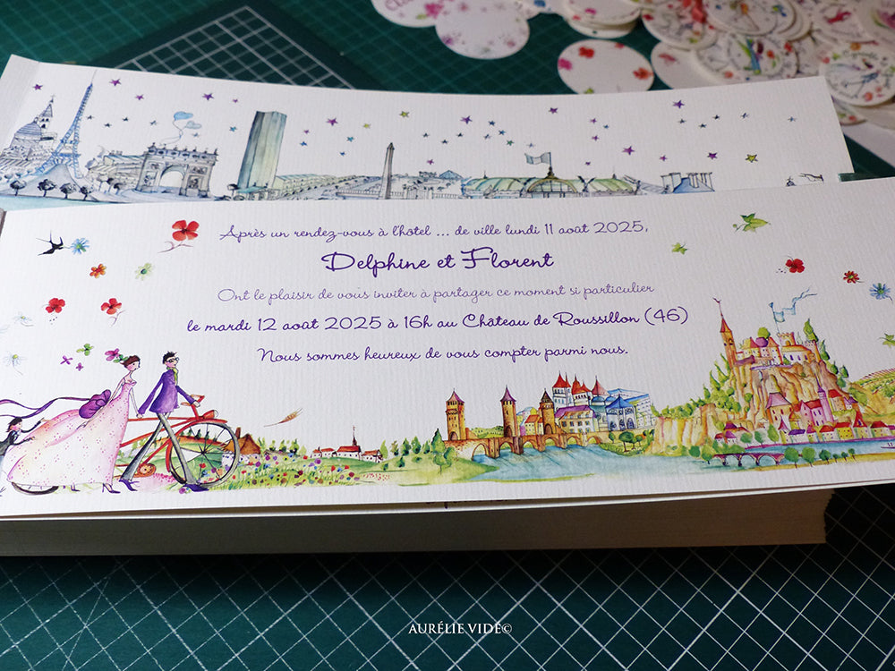 Faire-part mariage Paris-Seine
