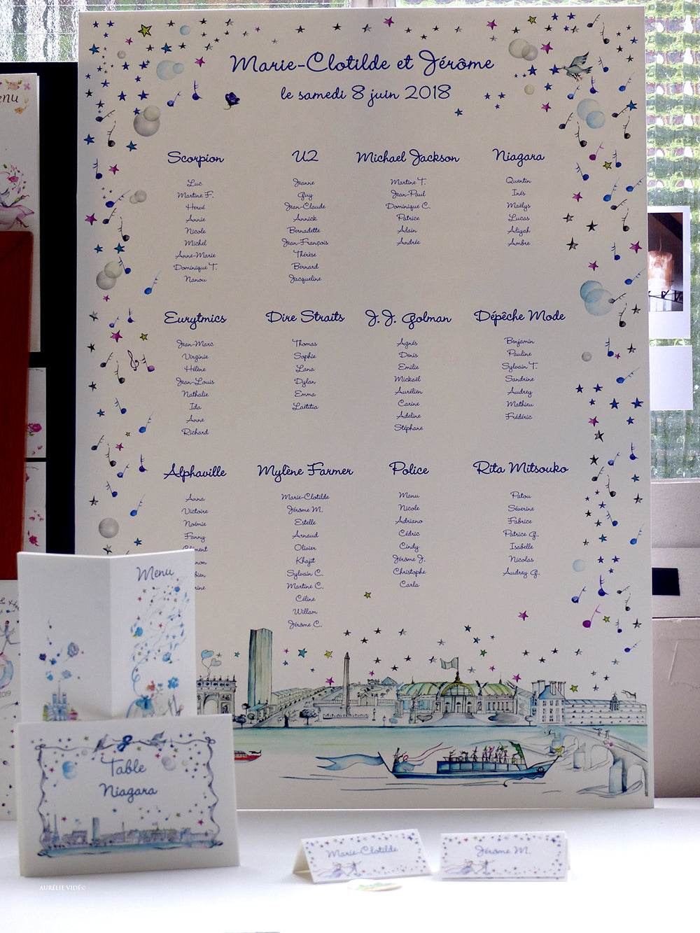 Faire-part mariage Paris-Seine