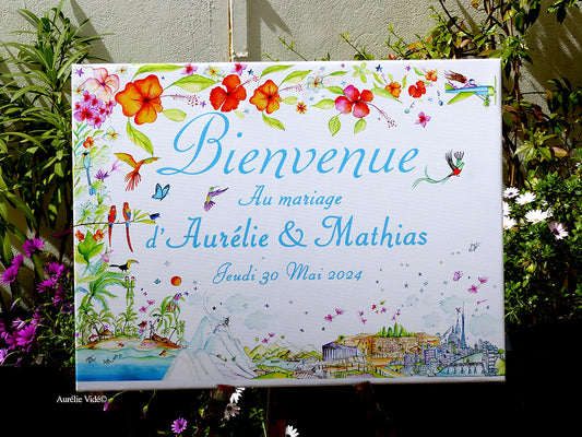 Tableau de Bienvenue Exotique